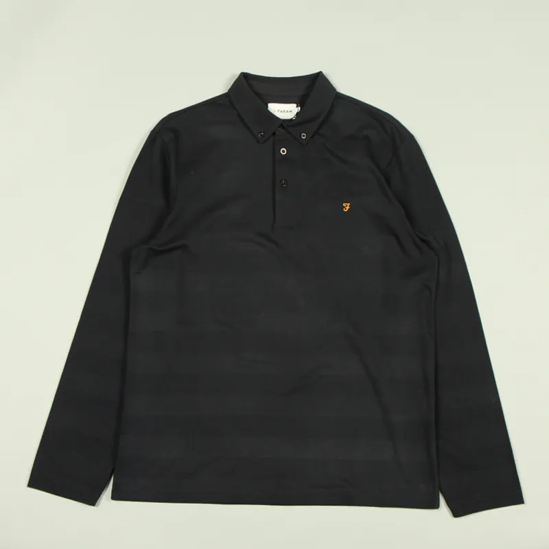 Farah Stapleton LS Polo Shirt - Black